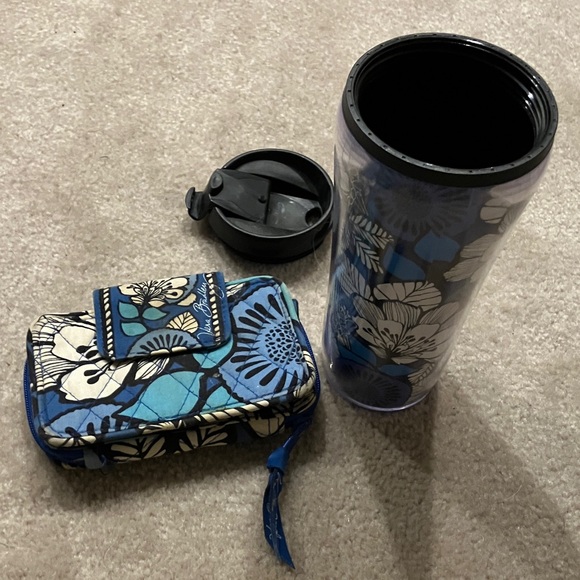 Vera Bradley Floral Blue and Black wallets and insulated tumbler - Picture 8 of 8
